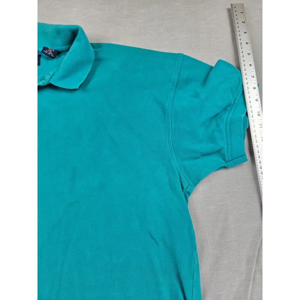 Vintage Abercrombie & Fitch Country Clothes Mens XXL Teal Green Pique Polo Shirt